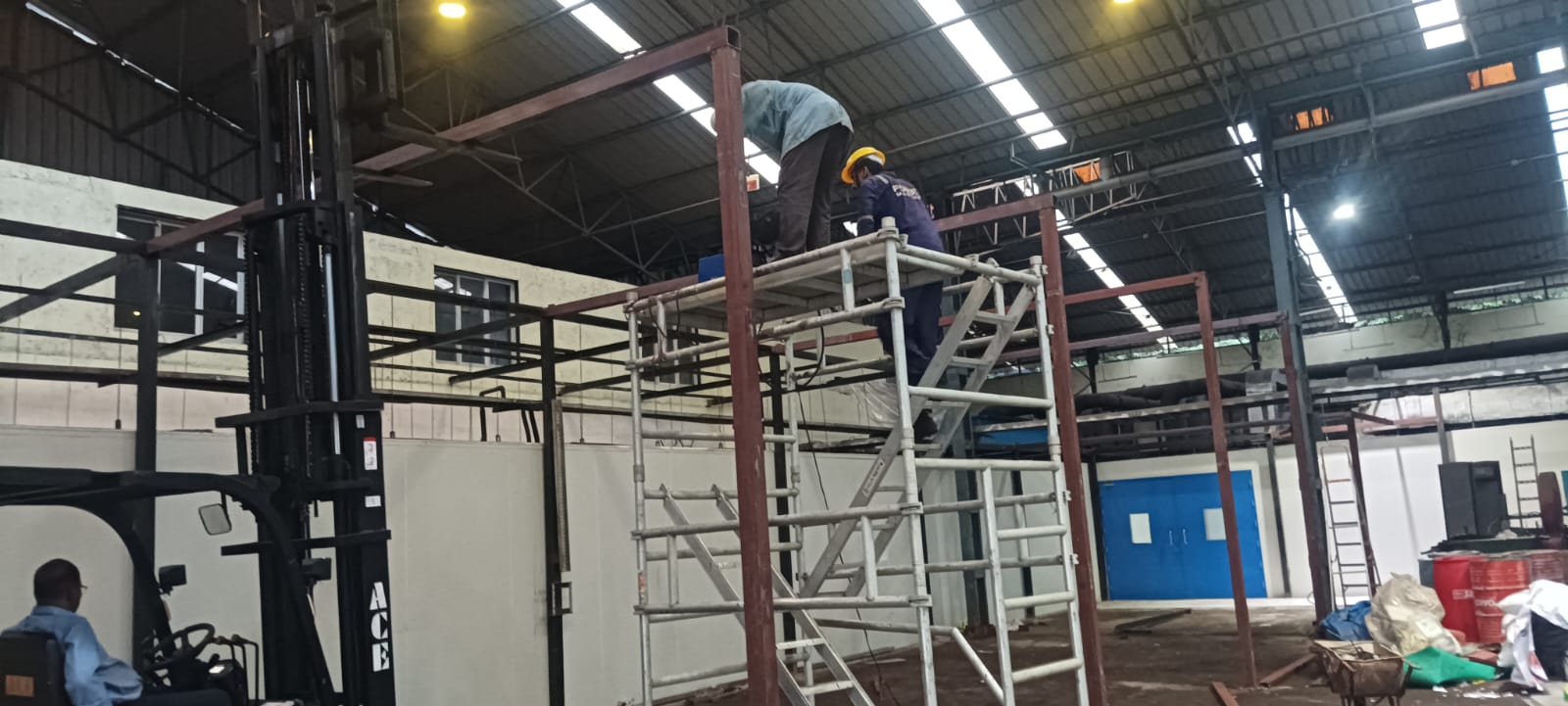 Construction of Prefabricated Office Cabins Using Rockwool Panels and Allied Works at Lube Blending Plant - Project Photograph